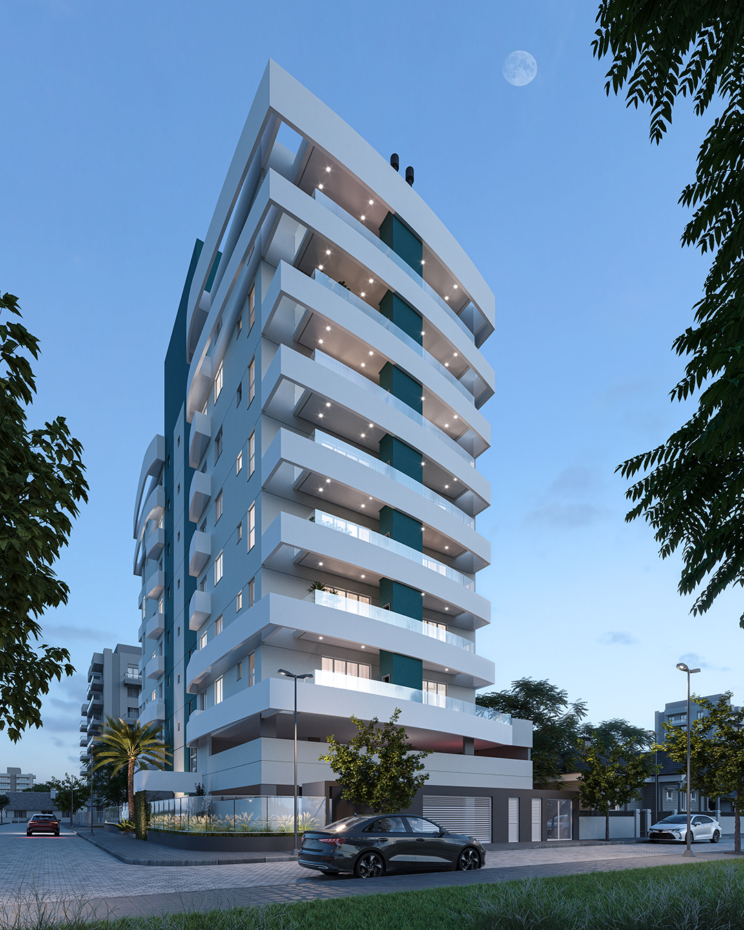 02 – Fachada noturna